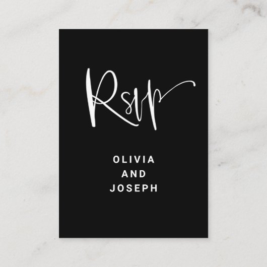 Modernes Overlay | HochzeitsrSVP mit QR-Code Begleitkarte (Rückseite)