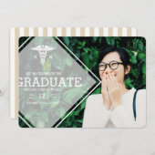 Modernes Overlay | RN Graduation Party Foto Einladung (Vorne/Hinten)