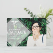 Modernes Overlay | RN Graduation Party Foto Einladung (Stehend Vorderseite)