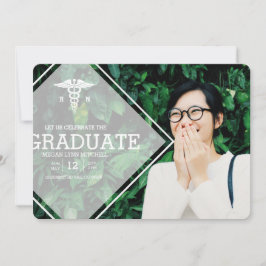 Modernes Overlay | RN Graduation Party Foto Einladung
