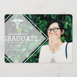 Modernes Overlay | RN Graduation Party Foto Einladung
