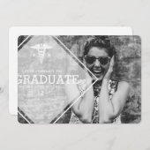 Modernes Overlay | RN Graduation Party Foto Einladung (Vorne/Hinten)