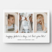 Modernes Overlay Vater Family Foto Fotoplatte (Vorderseite)
