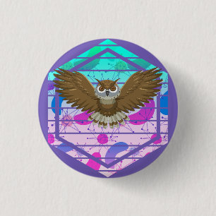 Modernes Owl aus dem Mittelalter Button