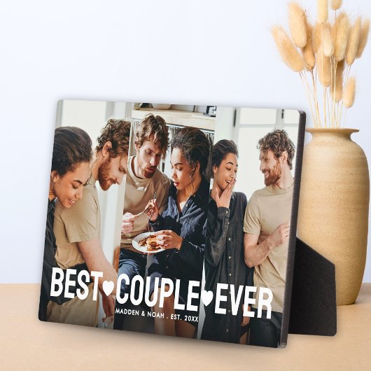 Modernes Paar 3 Foto Collage Bestes Paar je Fotoplatte