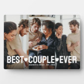Modernes Paar 3 Foto Collage Bestes Paar je Fotoplatte (Vorderseite)