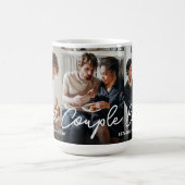 Modernes Paar 3 Foto Collage Bestes Paar je Kaffeetasse (Mittel)