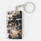 Modernes Paar 3 Foto Collage Bestes Paar je Schlüsselanhänger (Rückseite)