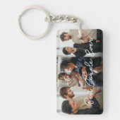 Modernes Paar 3 Foto Collage Bestes Paar je Schlüsselanhänger (Vorderseite)