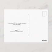 Modernes Paar Babydusche FotoCollage Einfach Postkarte (Rückseite)