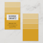 MODERNES PAINT CHIP, schlicht, schlau, gelb Visitenkarte (Vorne/Hinten)