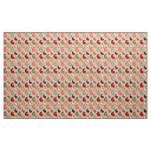 Modernes Paisley-Muster, Beige, Rot, Grau und Kora Stoff (Yard (91,4 cm))