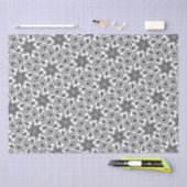 Modernes Paisley Muster Cool Schwarz-Weiß-Blumen Seidenpapier (Handwerk)