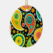 Modernes Paisley-Muster - Diamant-Stuten Keramik Ornament (Rechts)