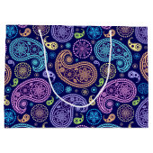 Modernes Paisley-Muster Große Geschenktüte (Rückseite)