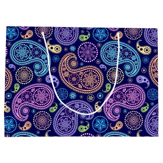 Modernes Paisley-Muster Große Geschenktüte (Rückseite)