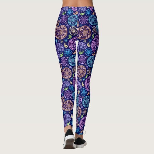 Modernes Paisley-Muster Leggings (Rückseite)