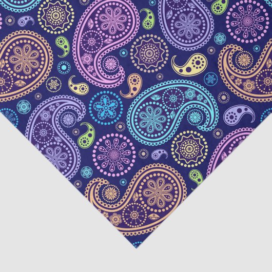 Modernes Paisley-Muster Seidenpapier (Ausschnitt)