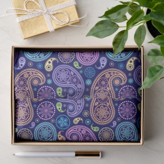 Modernes Paisley-Muster Seidenpapier (Geschenk)