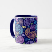Modernes Paisley-Muster Tasse (Vorderseite Links)