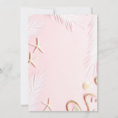 Modernes Palm Beach Starfish Brautparty Einladung (Rückseite)