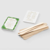 Modernes Palm Blätter Tropical Wedding Programm Fächer (Non-assembled)