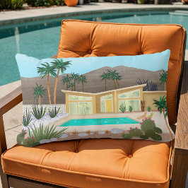 Modernes Palm Springs Pool House Mitte des Jahrhun Lendenkissen