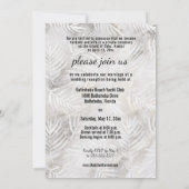 Modernes Palmblatt-gerade verheiratetes Einladung (Rückseite)