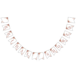 Modernes Pampas Grass Tan Brautparty Wimpelkette