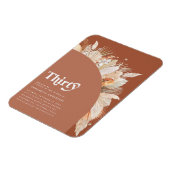 Modernes Pampasgras 30. Geburtstag Terrakotta Magnet (Linke Seite)