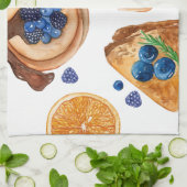 Modernes Pancakes Küche Schönes Frühstück Geschirrtuch (Gefaltet)