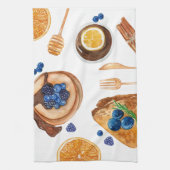 Modernes Pancakes Küche Schönes Frühstück Geschirrtuch (Vertikal)