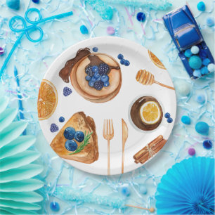 Modernes Pancakes Küche Schönes Frühstück Pappteller