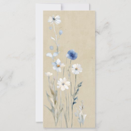 Modernes Pansy-Hochzeitsprogramm (Rückseite)