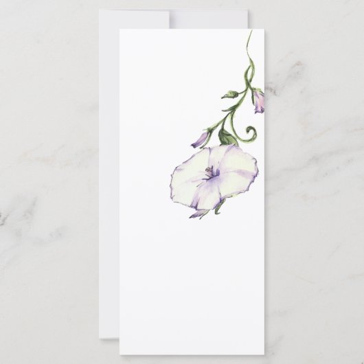 Modernes Pansy-Hochzeitsprogramm (Rückseite)