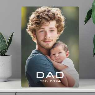 Modernes Papa ist das neue Baby Foto des Vaters Fotoplatte