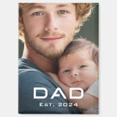 Modernes Papa ist das neue Baby Foto des Vaters Magnet (Vorderseite)