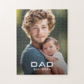 Modernes Papa ist das neue Baby Foto des Vaters Puzzle (Vertikal)