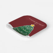 Modernes Papercut Style Weihnachtsbaum Xmas Party Pappteller (Gewinkelt)