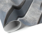 Modernes Papier aus Metall, schwarz und grau Geschenkpapier (Rolleneckpunkt)