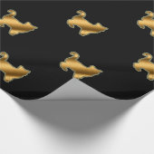 Modernes Papier für das Gold der Katze Geschenkpapier (Ecke)