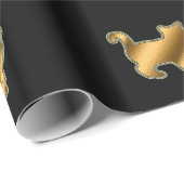 Modernes Papier für das Gold der Katze Geschenkpapier (Rolleneckpunkt)