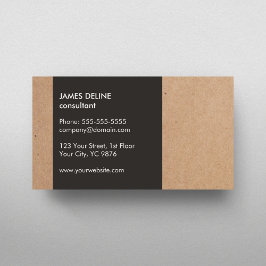 Modernes Pappkarton Grau White Consultant Visitenkarte