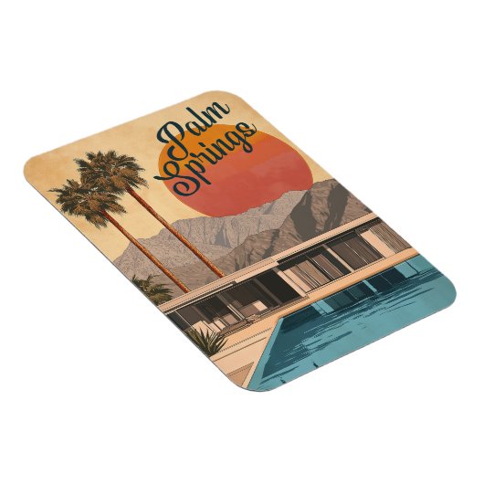 Modernes Paradies Mitte des Jahrhunderts: Palmspri Magnet (Rechte Seite)