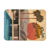 Modernes Paradies Mitte des Jahrhunderts: Palmspri Magnet (Horizontal)