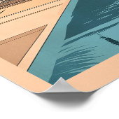 Modernes Paradies Mitte des Jahrhunderts: Palmspri Poster (Ecke)