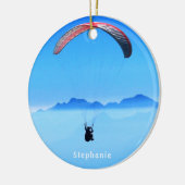 Modernes Paragliding-Foto mit Namen Keramik Ornament (Links)