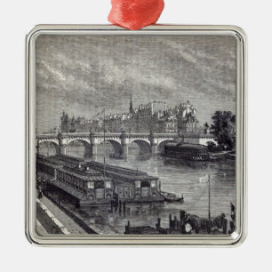 Modernes Paris: Das Pont Neuf, 1845 Ornament Aus Metall