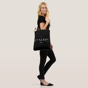 Modernes Paris, Frankreich Design Chic Black Tasche
