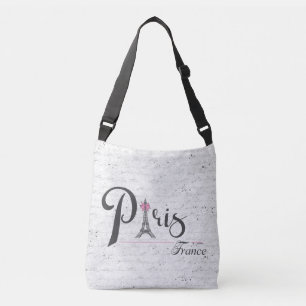 Modernes Paris, Frankreich Design Heart Chic Tragetaschen Mit Langen Trägern